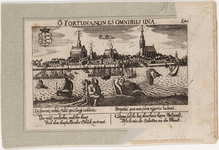 1a121 ô fortuna, non es omnibus una : gezicht op Enkhuizen vanuit zee, 1623-1626