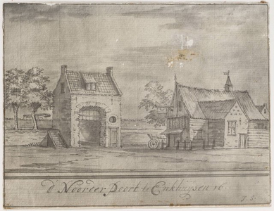 1a14 d'Noorderpoort te Enkhuysen 16.., ca. 1775