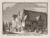 1a143 Kleine Kerk en Nieuwe Weeshuis te Enkhuizen. 1726, 1726