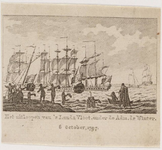 1a167 Het uitloopen van 'Lands Vloot, onder Adm. de Winter : 6 October 1797, 1797, 11 oktober