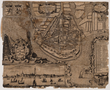 1c23 Afbeeldingh Der Stadt Enkhuysen : soo als de selve geweest is voor de Laeste Vergrootingh, tot den Iare, 1590, 158-?