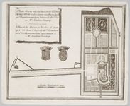 65h56 Platte Grond van het Huis en de Hofstede Marquette in den banne van Heemskerk in Noortkennemerlandt,... etc., ca. 1700