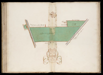 65j209(38) Kaartboek van de landerijen in eigendom van het Weeshuis te Hoorn, blad 38 : een perceel weiland ten noorden ...