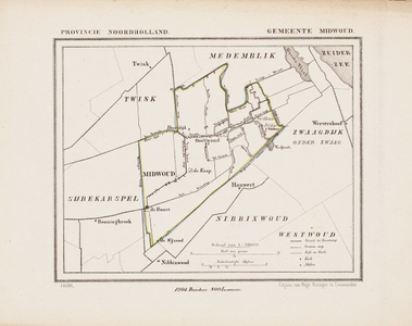 65k49 Provincie Noord-Holland : gemeente Midwoud, 1866
