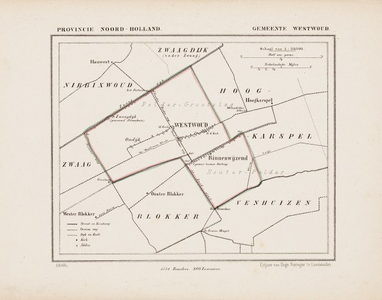 65k61 Provincie Noord-Holland : gemeente, 1866