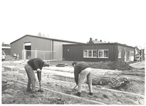 foto-12008 Bouw rayonpost Openbare Werken aan het Pelmolenpad in Hoorn, 1989