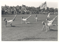 foto-24305 Officiële opening door Dr.ir. D.R. Mansholt van het gemeentelijk sportpark te Grootebroek, 1953