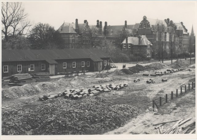 foto-29816 'Chr. ULO-school - Hoorn : Overzichtsfoto barak no. 1', 1957