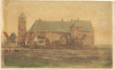 foto-8957 Medemblik : Kasteel Radboud voor de restauratie, omstreeks 1880, 188-?