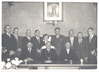 foto-24289 Beëdiging gemeentesecretaris D. Bakker, 1961