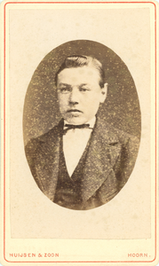 foto-37608 Portret van een onbekende jongeman , ca. 1875 - ca. 1880