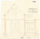 10001076 Plan voor fitterswoning te Wester-Blokker, doorsnede, Westerblokker, c.a. 1926, ongedateerd
