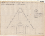 10001456 Restauratie van de St. Maria- of Noorderkerk,detail zuidertranscept met doornsede, Hoorn, Kleine Noord 32, 1937