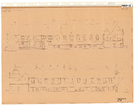 10001562 Dwarsdoorsnedes A-B (gang aan Mosterdsteeg) en C-D (gang aan Spoorstraat), Hoorn, Dal 9, 1945