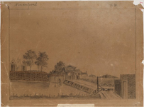 1a101 De Noorderpoort te Enkhuizen vanuit het noorden, ca. 1820