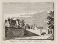 1a147 Giethuis en Noorder Poort te Enkhuizen. 1729 : vanuit het noordnoordwesten, 1729