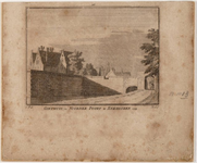 1a32 Giethuis en Noorder Poort te Enkhuizen. 1729 : vanuit het noordnoordwesten, 1729