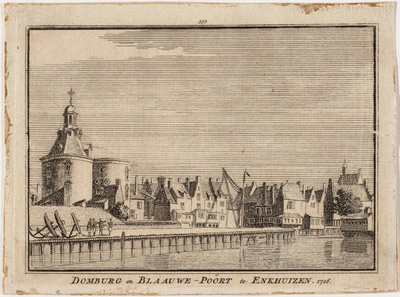 1a41 Domburg en Blaauwe-Poort te Enkhuizen. 1726, 1726