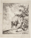 1b113 Landschap met koe, schaap en geit, 1849