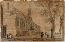 1b61 Het Oostindisch Huis aan de Wierdijk omstreeks 1775 vanuit het zuidoosten, 177-?