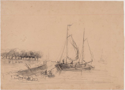 1b90 Matrozenkerkhof en vissersboten, 187-?