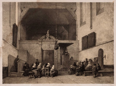 1b96 Interieur van de Noorderkerk : gedeelte armenkerk, 185-?