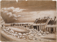 1c1 Kruiend ijs over de Oosterdijk te Andijk op 14 januari 1891, 1891, 14 januari