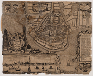 1c23 Afbeeldingh Der Stadt Enkhuysen : soo als de selve geweest is voor de Laeste Vergrootingh, tot den Iare, 1590, 158-?