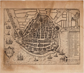 1c31 Die Stadt Enchuijsen : La ville denchuijsen situé en la comté dhollande coe elle seporte a presente, 158-?