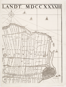 1d4 Nieuwe kaarte van het dijkgraafschap Dregterlandt MDCCXXXXIII, 1743