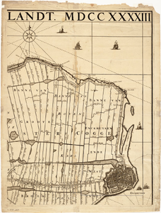 1e14 Nieuwe kaarte van het dijkgraafschap Dregterlandt MDCCXXXXIII, 1743