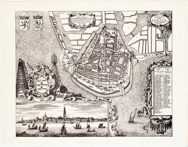 1e21 Afbeeldingh Der Stadt Enkhuysen : soo als de selve geweest is voor de Laeste Vergrootingh, tot den Iare, 1590, 158-?