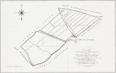 1f10 Kaart van de gemeente Avenhorn en Oostmijzen : Opgemaakt, In den Jare 1823, 1823