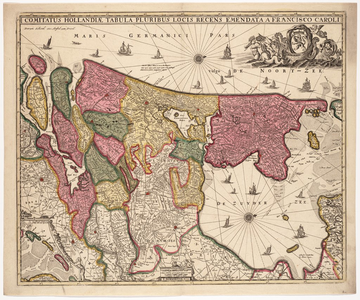 1f124 Comitatus Hollandiae Tabula Pluribus Locis Recens Emendata, 165-?