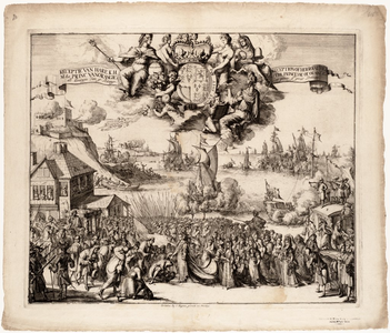 1f125 Receptie van Hare K.H.M. de Princ. van Orangie als koningin van gr. Britange = Reception of Her Roial High the ...