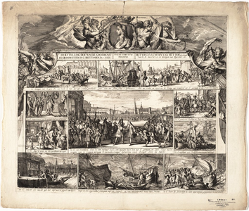 1f128 Herstelling der Waere Godsdienst en Grondwetten in G. Brittannien. Door S.K.H. : Met wegvluchten van het Hof, ...