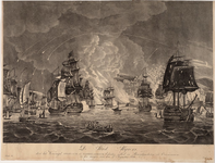 1f143 De Stad Algiers, door het Vereenigd Engelsch en Nederlandsch Eskader geheel in Brandgeschoten en Overwonnen in ...
