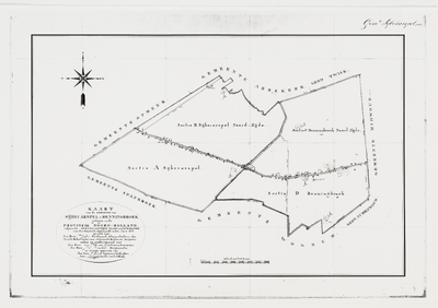 1f84 Kaart van de gemeente van Sijbecarspel & Benningbroek : Opgemaakt in den Jare 1826, 1826