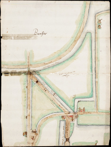 1g30 Kaart van de pas aangelegde trekvaart van Hoorn op Alkmaar bij Kathoek en Beemsterringsloot, 1676-1682