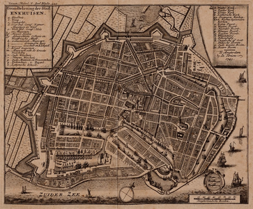 1g73 Grondtekening der Stad Enkhuisen, 1744