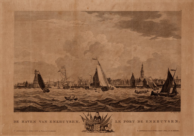 1g90 De haven van Enkhuysen = Le port de Enkhuysen, 1780