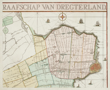 1s2 Nieuwe kaart van het dijkgraafschap Dregterland, 1775