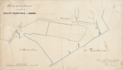 1s39 Situatiekaart van de schietterreinen te Hoorn, 1885