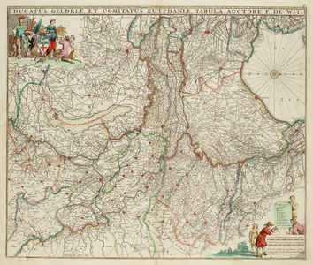 1u87 Ducatus Geldriae, et Comitatus Zutphaniae Tabula, 1680?