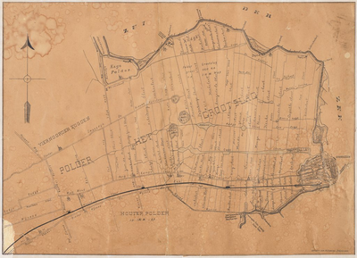 4a27 Kaart van de polder Het Grootslag, ca. 1920