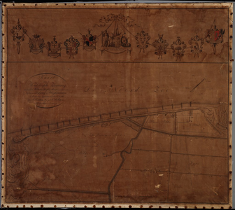 4c3 Kaart van de Hondsbossche Zeewering, aanwijzende de stranden, hoofden, bermte en verdere zaaken, 1806