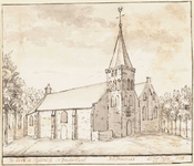 4e35 De kerk te Wijdenesse in Drechterlant, 1728
