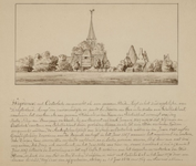 4e38 Gezicht op de Kerkbuurt te Wijdenes, 1744