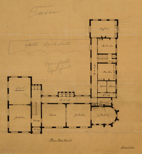 4f24 Bouwtekening van de zusterschool voor meisjes 'Sint Jozef' : Plan Begane Grond, 1894-1895?