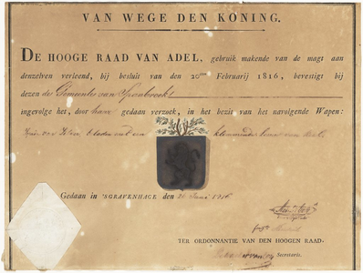 4j47 Gemeentewapen van Spanbroek, 1816